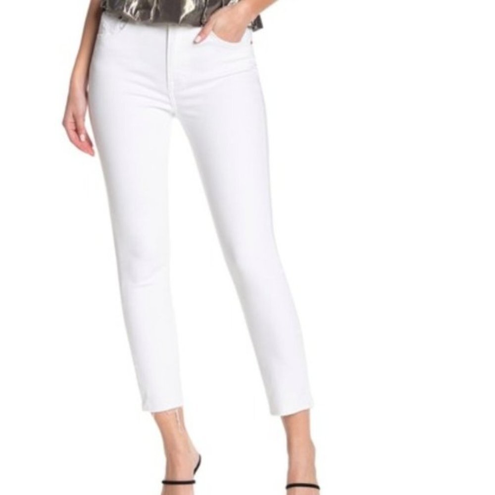 GRLNFRD The Reed High Rise Slim White Jeans